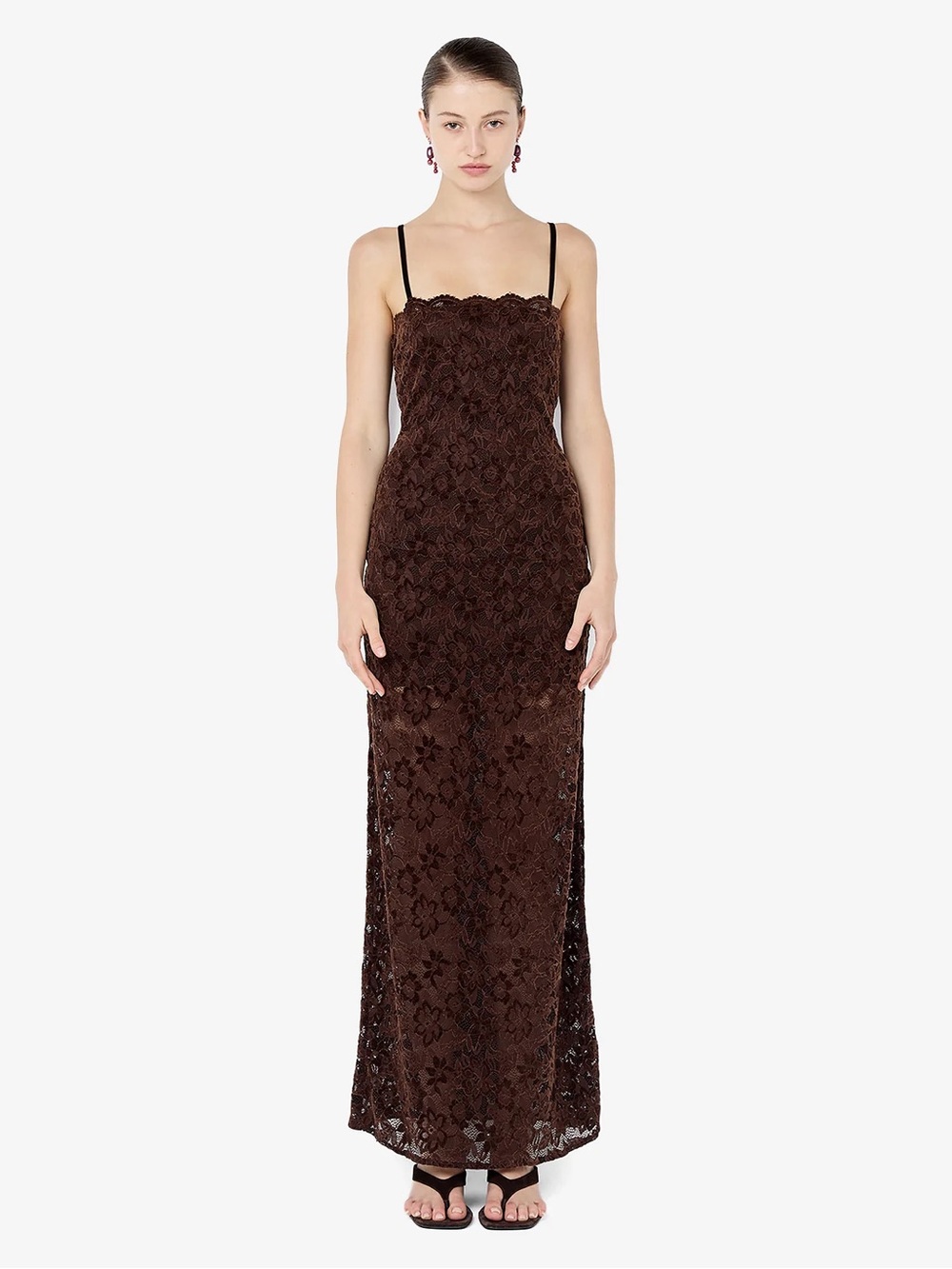 Bec & Bridge Pamela Maxi Dress Brown Lace